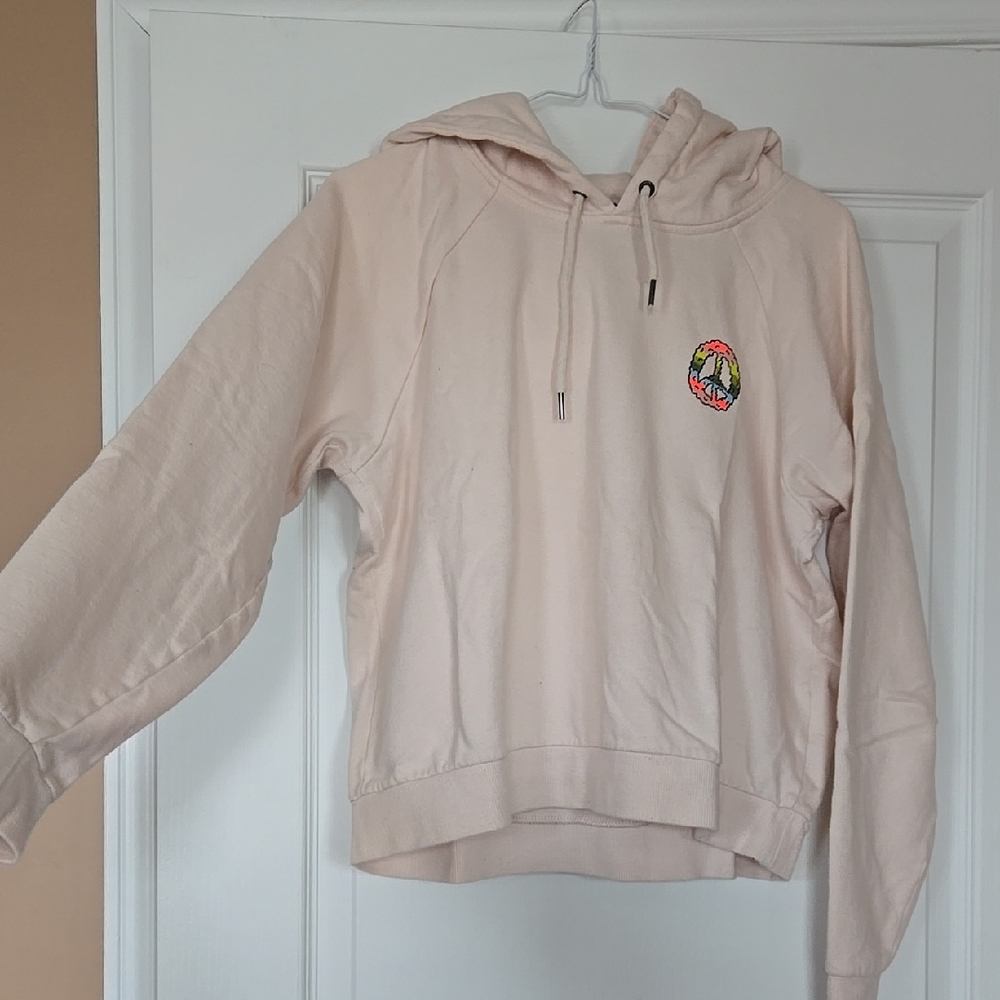 Volcom Women's Light Pink Hoodie Sweater